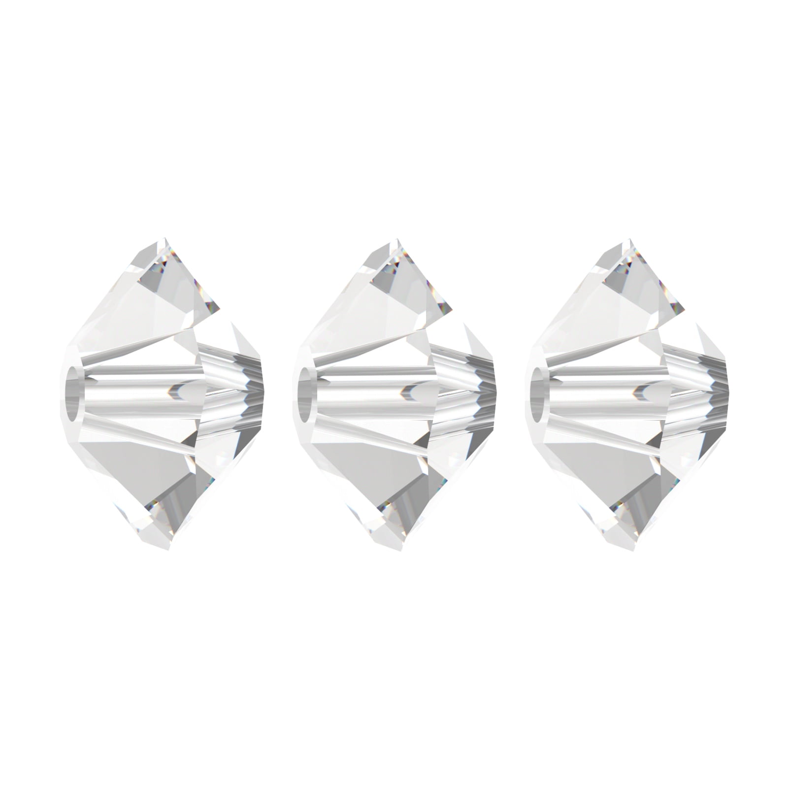 576 Pieces (4x6mm) Crystal | Preciosa Crystal Glass Faceted Round Spacer Beads