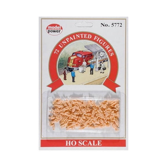 5772 Unpainted Figures (72) HO Multi-Colored