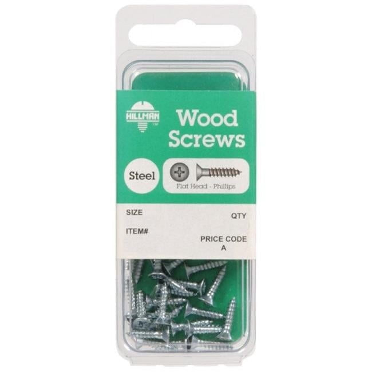 5778 6 x 1.5 in. Phillips Flat Head Wood Screw  Carded 12 - pack of 10