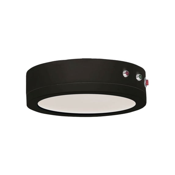 57784WTBK Maxim Lighting Wafer - 17W 1 LED Round Flush Mount with Emergency Backup-2.1 Inch Tall and 7 Inch Wide