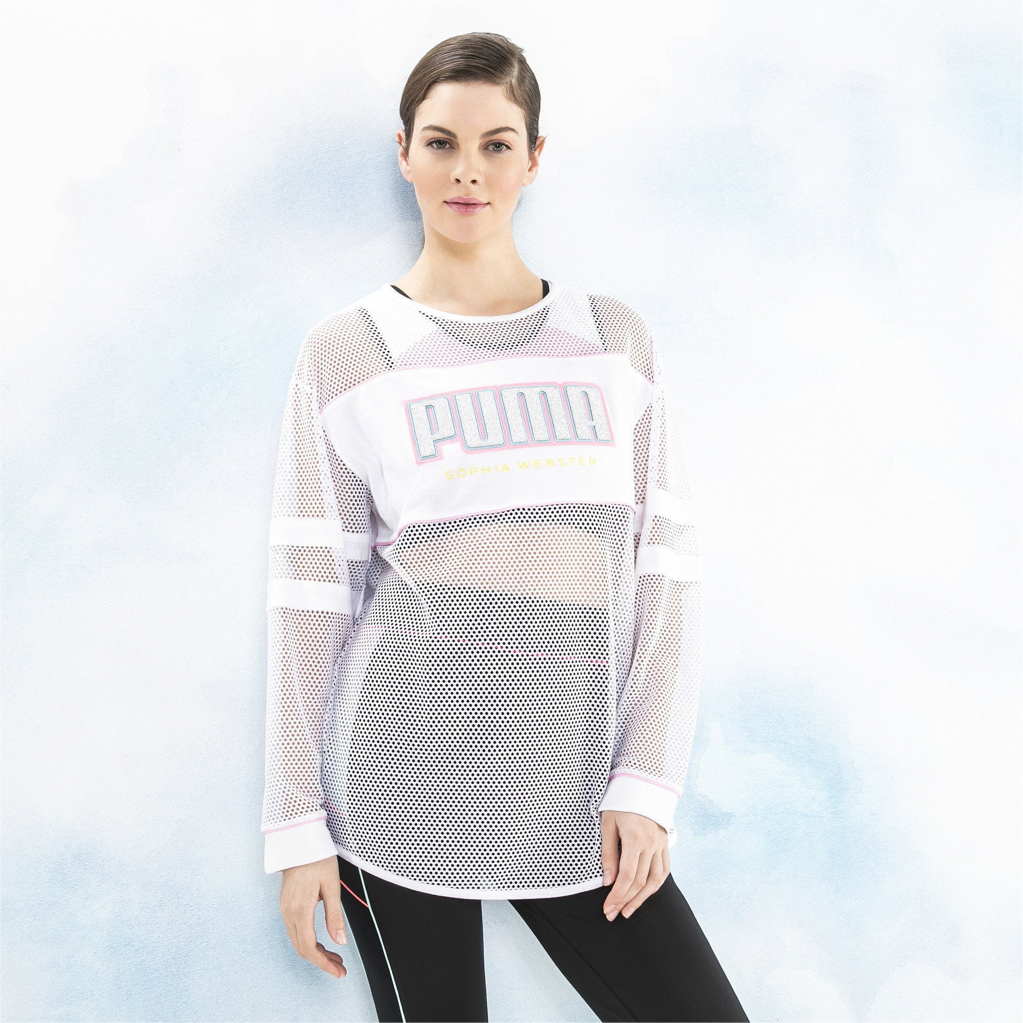 PUMA SOPHIA WEBSTER コラボ メッシュTシャツ ピンク M PUMA SOPHIA WEBSTER コラボ メッシュTシャツ ピンク M PUMA-x