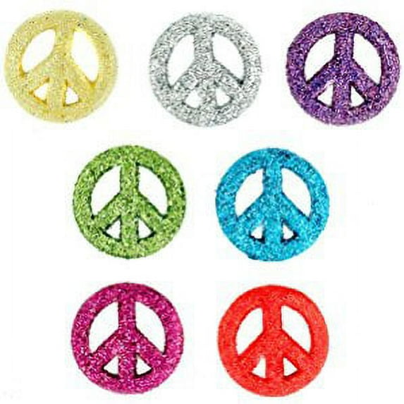 5788 Glitter Peace Signs