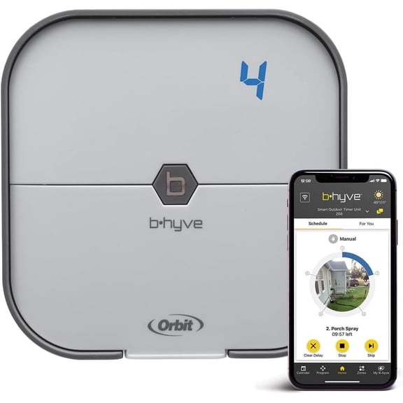 57915 B-hyve 4-Zone Indoor Smart Sprinkler Controller