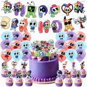 57PCS Dandy s World Birthday Party Supplies Decorations Set   Kids Birthday Banner, Cake Topper, Cupcake Toppers, Balloons, Party Favors, Cartoon Theme Party Decor for Boys Girls Celebration