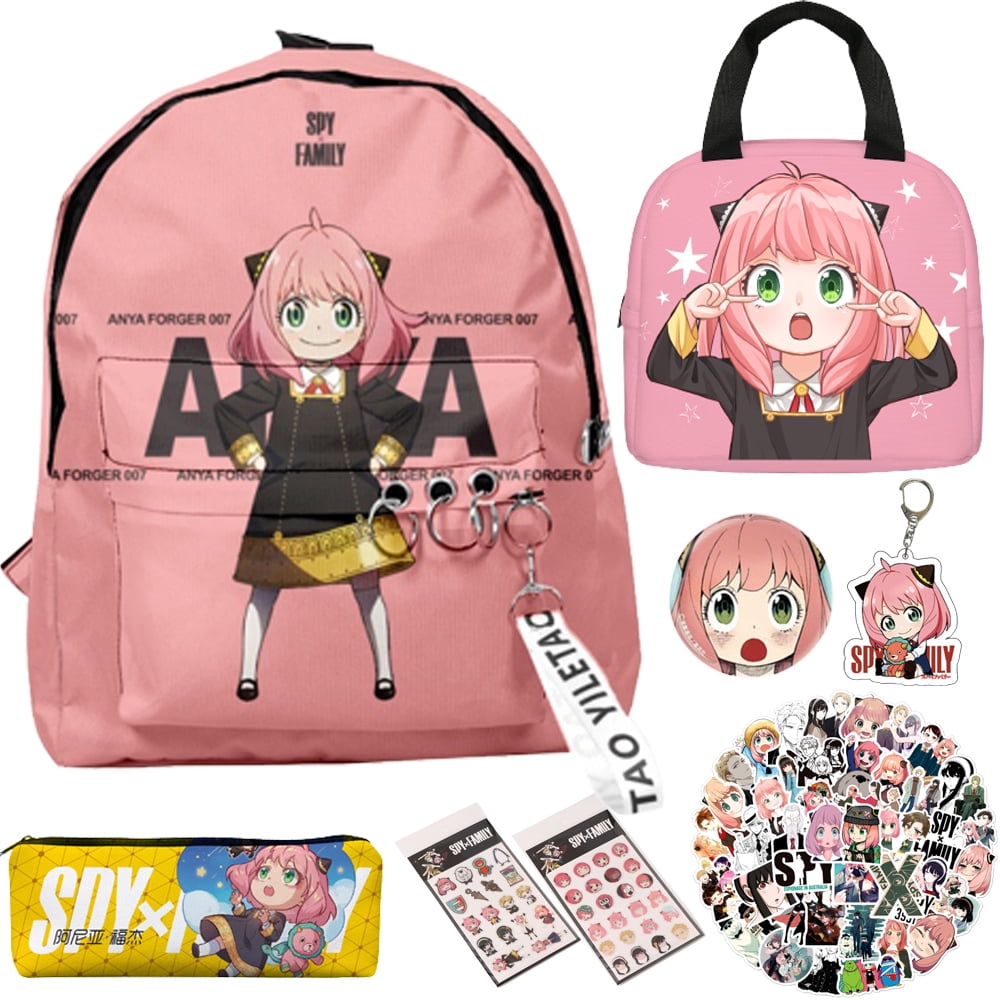 57PCS Spy X Family Anya Backpacks Anime Waterproof Laptop Backbag