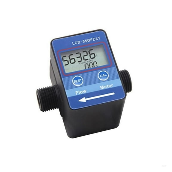 57QF s Flow Meter Electronic Digital Flow-Meter Plastic Liquid Water dieselfuelfuelfuels Gasolines 2.3-3.3V ,Durable Brass Construction