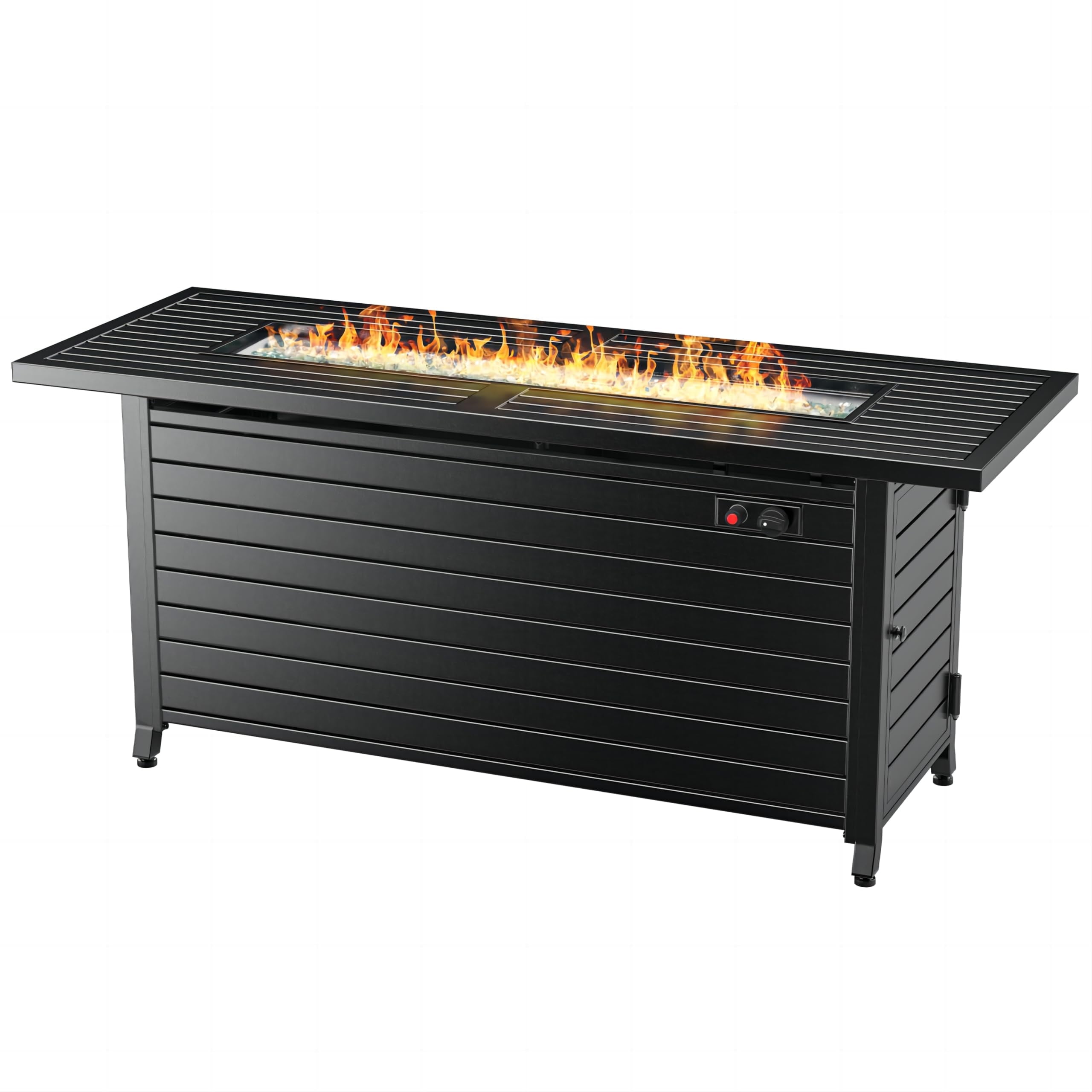 Legacy Heating 57in x 56.7in Rectangular 50000BTU Propane Fire Pit ...