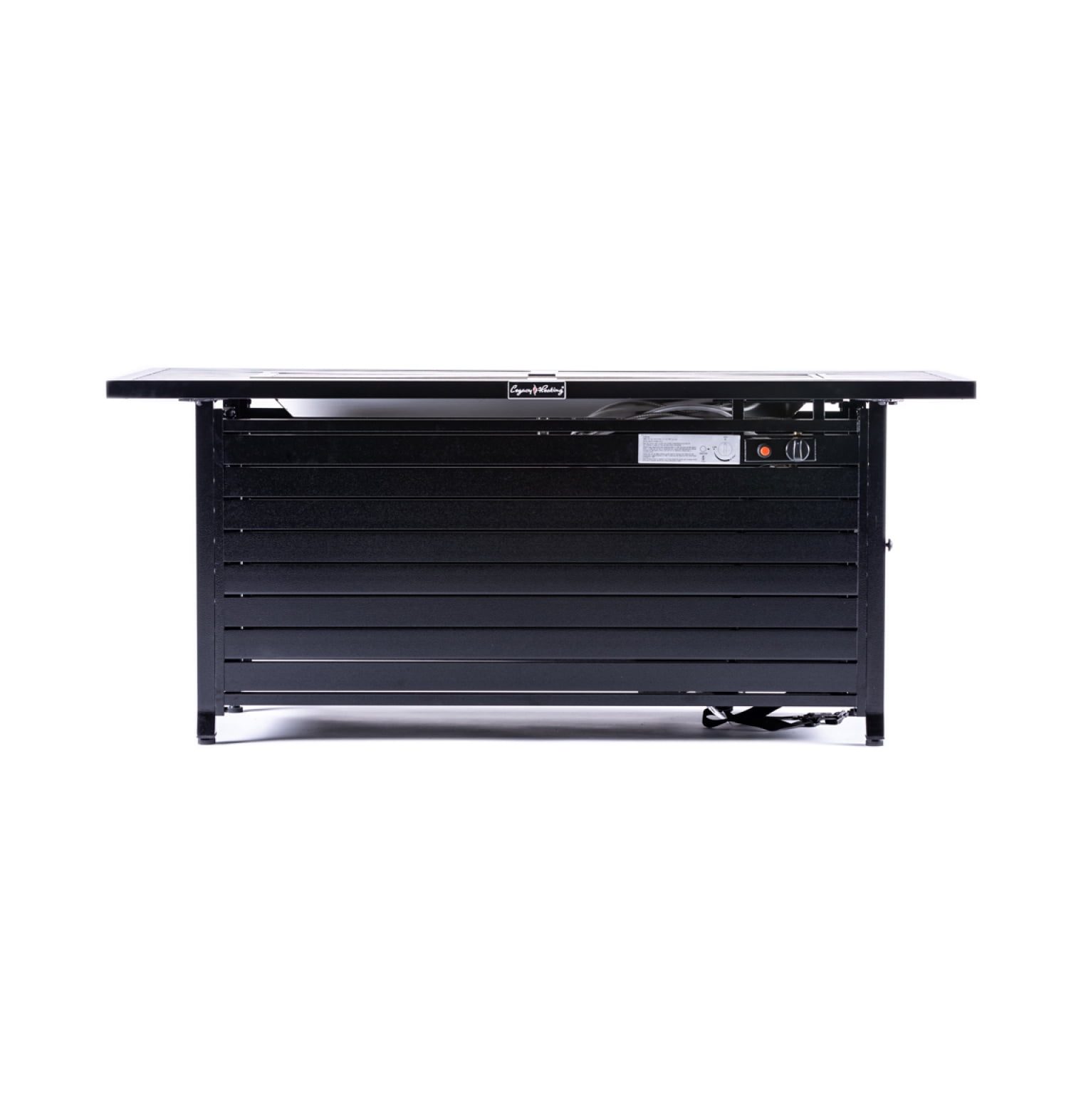 57in Outdoor Propane Fire Pit Table 50000BTU Black Rectangle Gas Fire ...