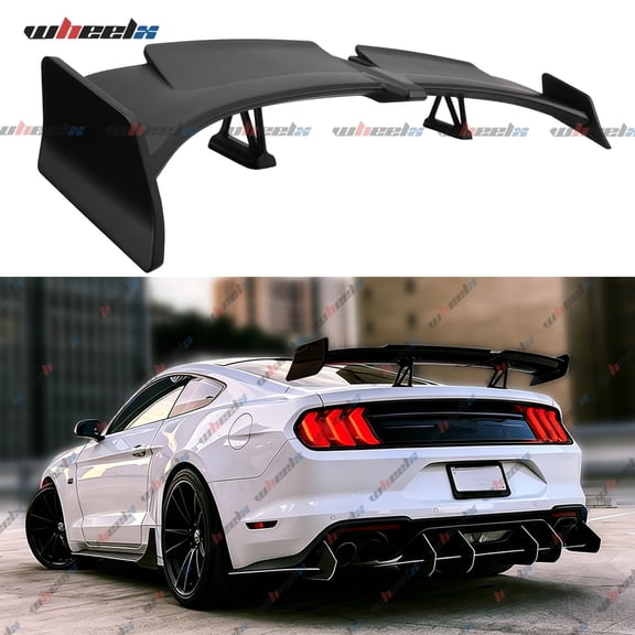 57inch Universal Rear GT Spoiler, MG Style Wing Compatible with Mazda Miata Chevy Corvette Camaro Nissan Lexus Toyota Honda Ford Mustang Scion BMW Ben Infiniti Kia Dodge (Matte Black)