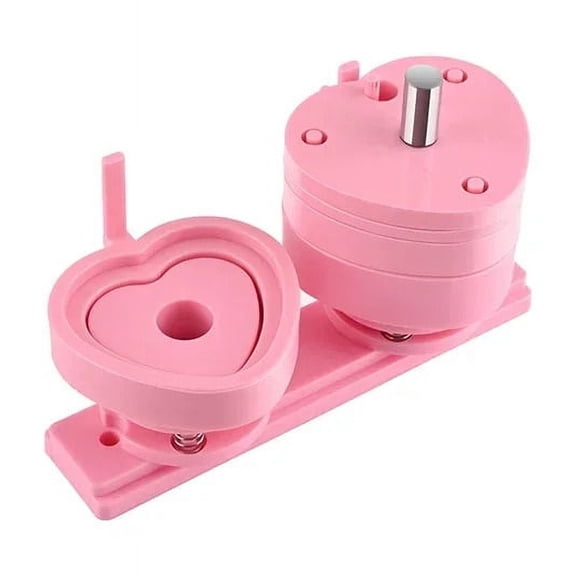 57mm Green Pink Heart Shaped Badge Mold for Sliding Style Badge Button Maker Machine ,Easy to Use