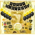 thumbnail image 1 of 57th Birthday Decoration Black and Gold for Boy & Girl, 57th Cake Topper, 57th Party Supplies for Her and Him, 57th Birthday Photo Props, 1 of 5