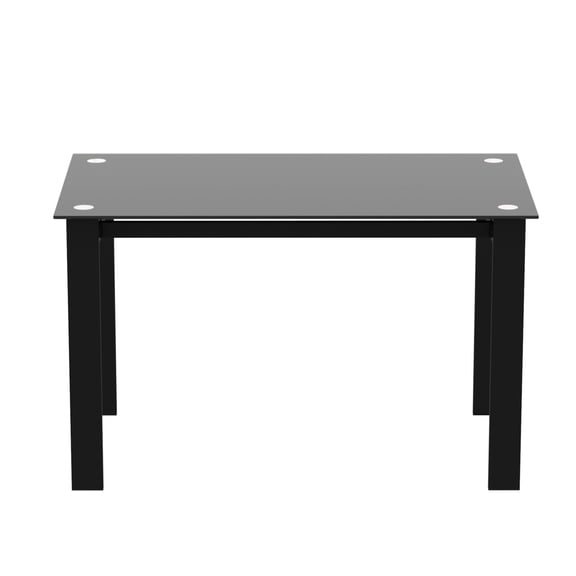 58.1-Lb Black Glass Table | Suitable for Gaming, Student Desk & Smooth Top