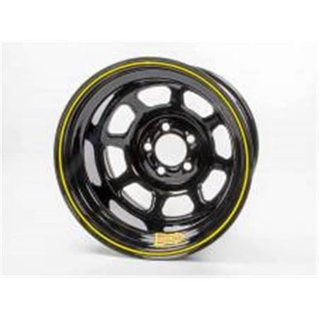 58-104720 15 x 10 in. 58 Series Rolled Wheel, Black - 2 in. Back Spacing