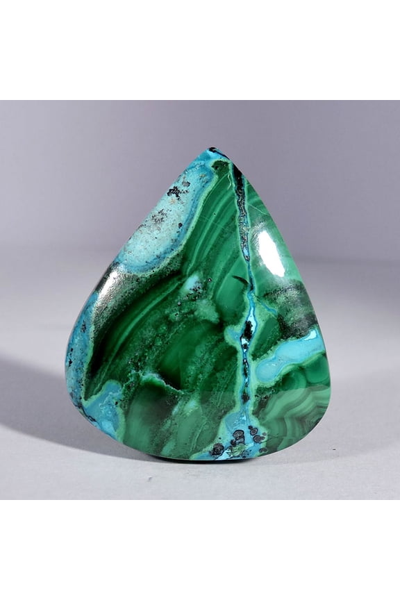58.10Cts Natural Azurite Malachite Pear Shape Cabochon Jewelry Loose Gemstone