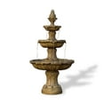 thumbnail image 1 of 58.3" 3-Tier Outdoor Freestanding Water Fountain - Classic Leaf Design, Beige Resin with Pump, 1 of 7