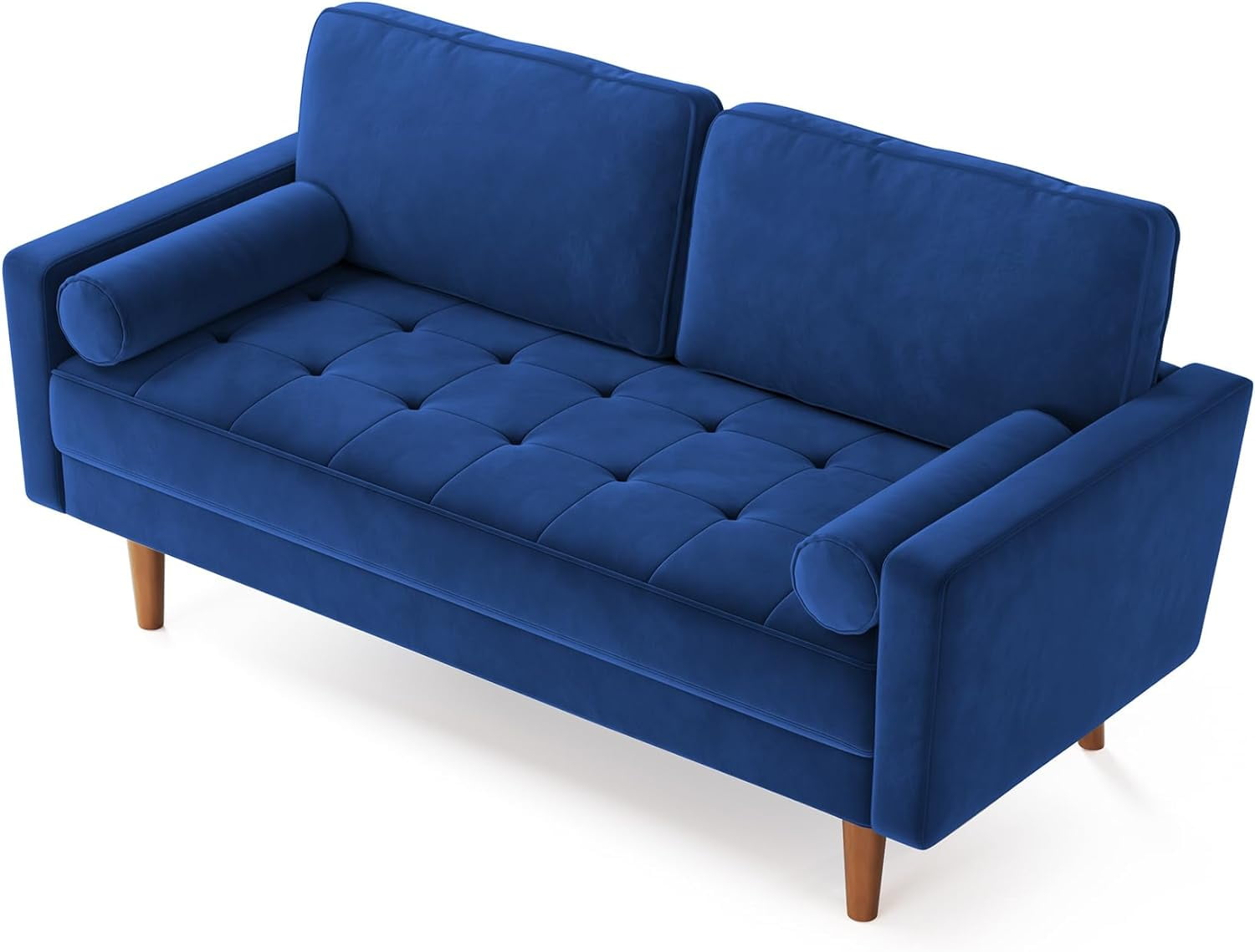 58.56" Velvet Loveseat Sofa,Neche 2 Seater Modern Upholstered Arm Sofa