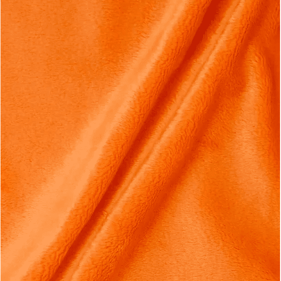 58 60 Inch Solid Minky Fabric By The Yard-Orange,