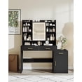 thumbnail image 1 of 58.7” Vanity Desk with Light Mirror, Makeup Vanity Dressing Table with 3 Drawers, 1 of 6