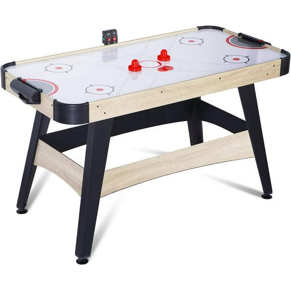 58" Air Hockey Table, Arcade Powered Air Hockey Game Table with Powerful Motor, Digital LED Scoreboard, Hockey Table Gaming Set Includes 2 Pucks & 2 Pushers for Home Game Room