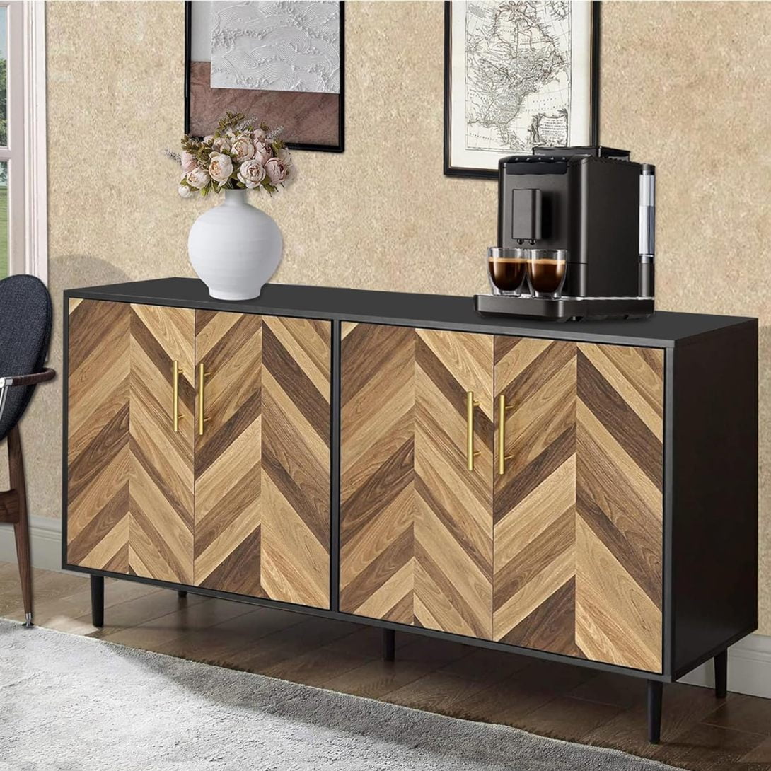 58'' Buffet Cabinet with Storage, Sideboard Storage Cabinet with Doors ...