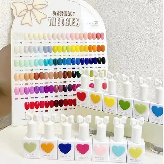 Nailsbeauty.Shop 58-Color Nail Polish Display Chart - Soak-Off Gel with Gift Box