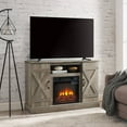 thumbnail image 1 of 58" Electric Fireplace TV Console, SESSLIFE Wood Fireplace TV Stand for TVs Up to 65", Oak Color Living Room Bedroom TV Stand Storage Cabinet, 1 of 8