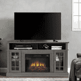 thumbnail image 1 of 58" Fireplace TV Stand with 23" Fireplace, Farmhouse TV Stand, Multi Storage Cabinets for TVs up to 65", Rustic TV Console Cabinet for Living Room, 1 of 6