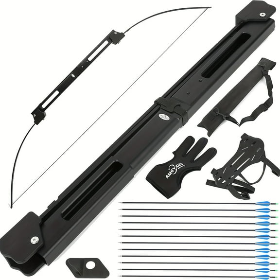 58" Folding Takedown Recurve Bow Aluminum Alloy Hunting Bow 35 lbs