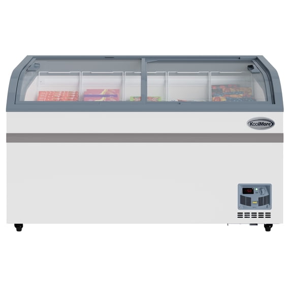 58 Inch Manual Defrost Island Chest Freezer 14 cu. ft. Capacity in White