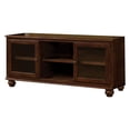 thumbnail image 1 of 58 Inch Wood TV Entertainment Media Console 2 Door 2 Open Shelves Walnut- Saltoro Sherpi, 1 of 5