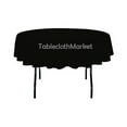thumbnail image 1 of 58" Inch round Polyester Tablecloth 24 COLOR Table Cover Wedding Catering Dinner", (Color: Black), 1 of 1