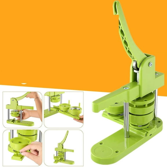 58 MM Badge Button Maker Machine, Sliding Style DIY Badge Pin Press, Interchangeable Mold ,Easy to Use
