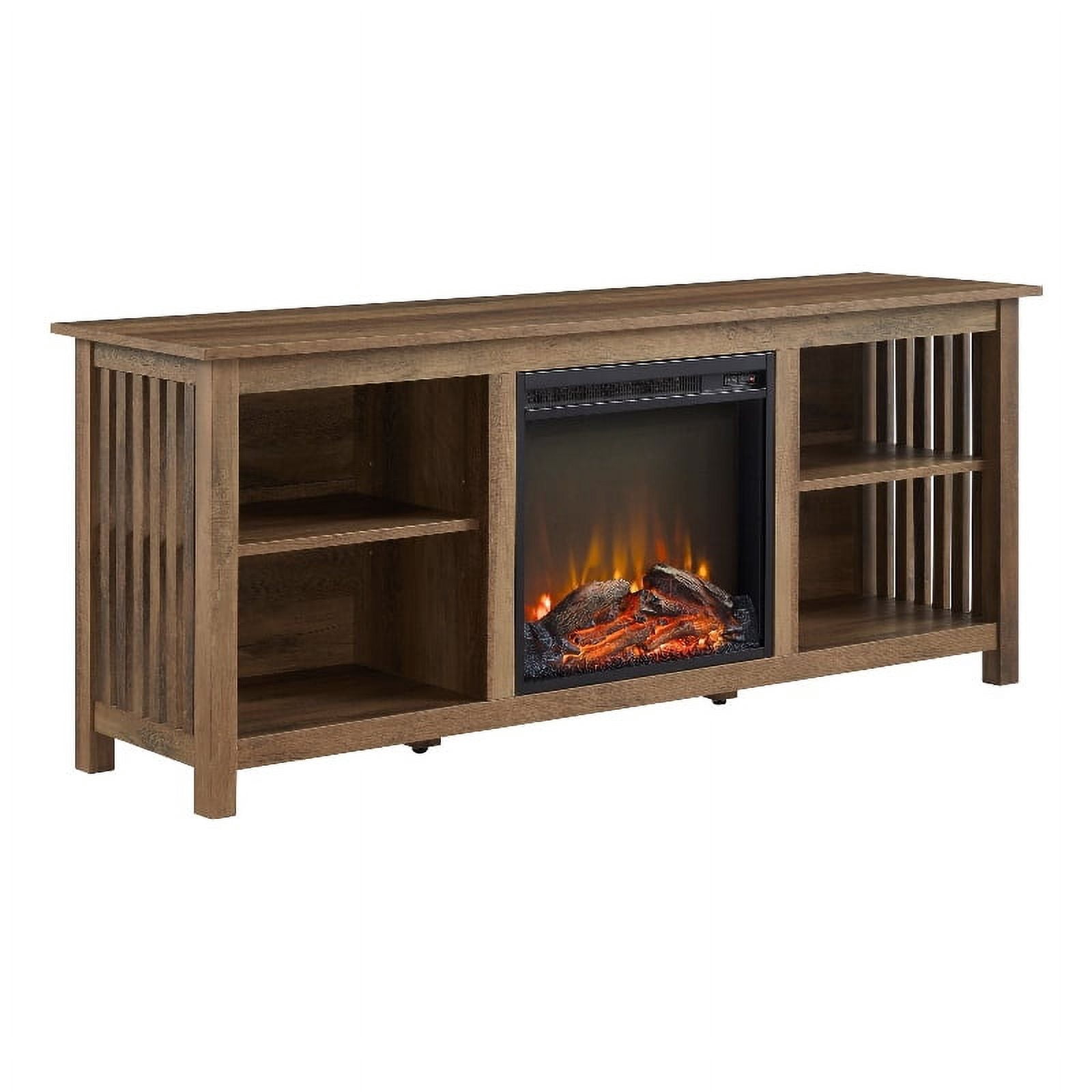 Fireplace Console Rustic 58