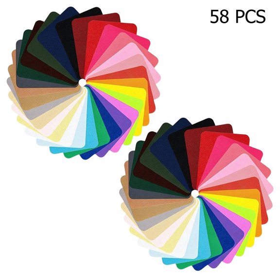 58 PCS Ultra Thin Iron On Patches,29 Colors No-Sew Fabric Repair for Jeans,Jackets,Pants & DIY Craft