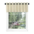 thumbnail image 1 of 58" Rod Pocket Panel with Attached Valance All-In-One Neutral Texture Home Curtains for Elegance, Tan, 1 of 3