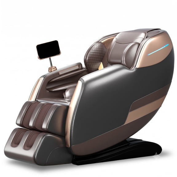 58" SL Track 4D Smart Massage Chair  AI Body Scan, Zero Gravity, Full Body Air Compression, Heat Therapy, Bluetooth Speakers, Voice Control, King Size Design, 6 Massage Programs