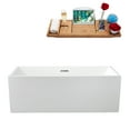 thumbnail image 1 of 58" Streamline N-262-58FSWH-FM Soaking Freestanding Tub and Tray With Internal Drain, 1 of 8