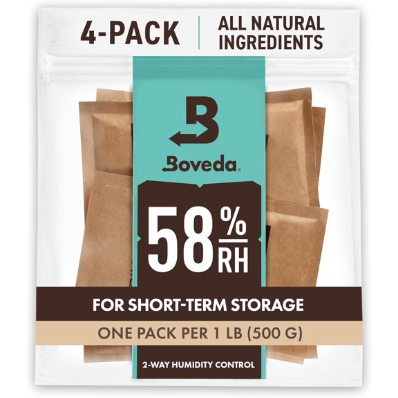 58% Two-Way Humidity Control Packs For Storing 1 lb Size 67 4 Pack Moisture Absorbers for Storage Containers Humidifier Hydration Packets in Resealable Bag
