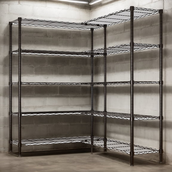 58"W 5-Tier NSF Heavy Duty Wire Shelving Unit, 1500LBS Capacity Adjustable Metal Storage Rack for Garage Pantry Kitchen, 58"W71"H