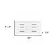 thumbnail image 1 of 58" White Six Drawer Double Dresser, 1 of 6