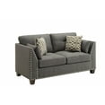 thumbnail image 1 of 58" X 31" X 35" Light Charcoal Linen Loveseat, 1 of 2