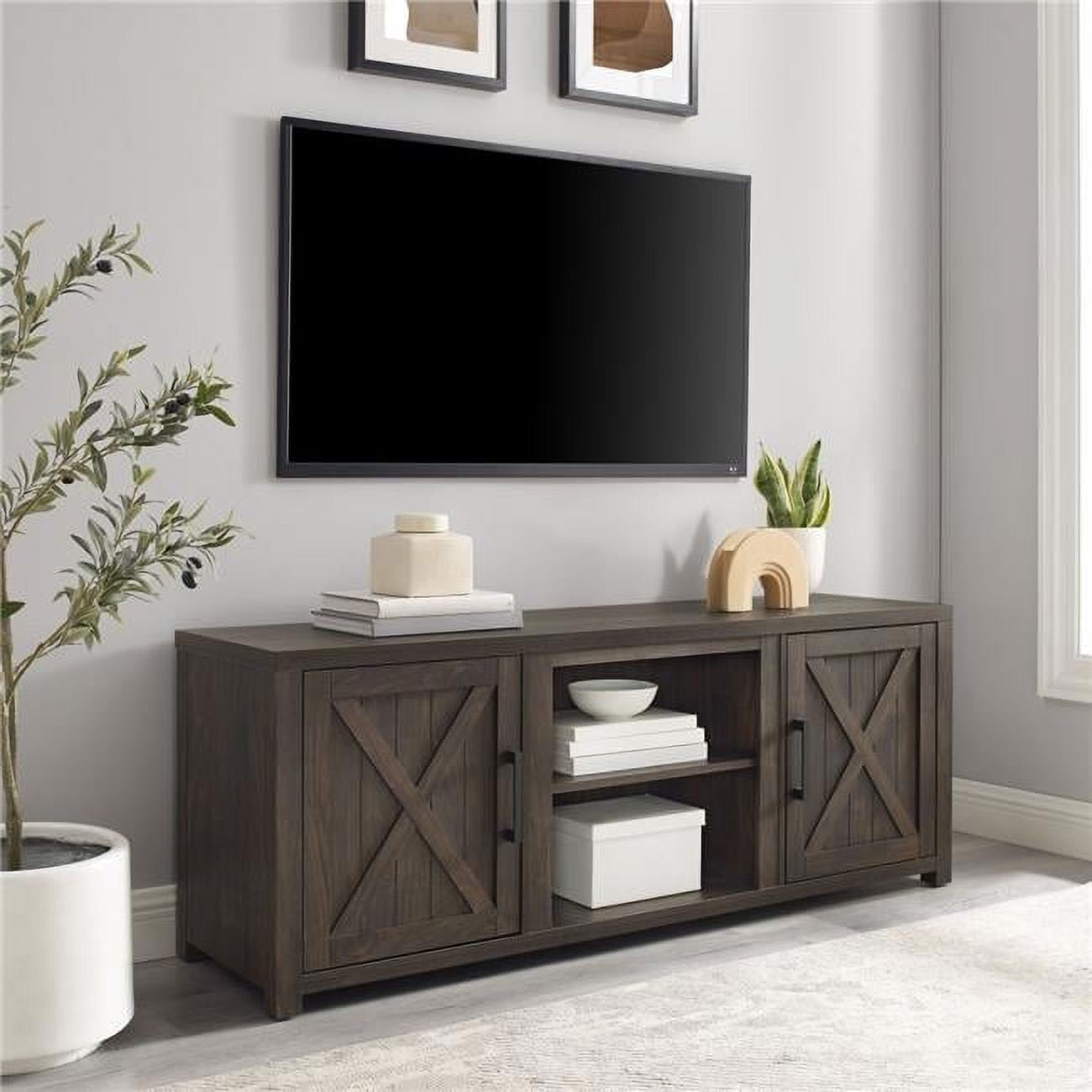 Gordon 58" Dark Walnut Rustic TV Stand