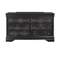 thumbnail image 1 of 58 in. Solid Wood Six Drawer Double Dresser, Metallic Grey, 1 of 1