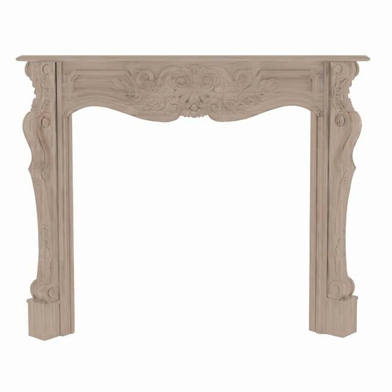 58 in. The Deauville Fireplace Mantel, Unfinished
