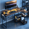 58-inch Reversible L-Shaped Computer Desk with Charging Station ...