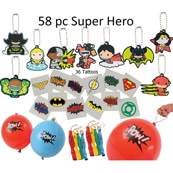 58 pc Super Hero - Themed Easter Egg and Easter Basket Stuffers
