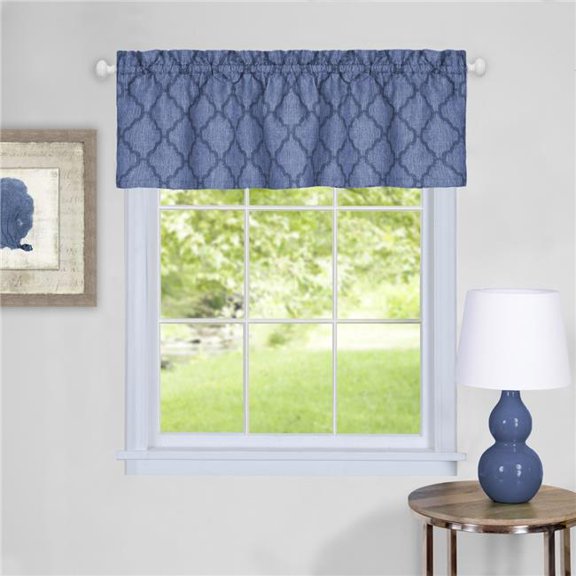 58 x 14 in. Colby Window Curtain Valance, Blue