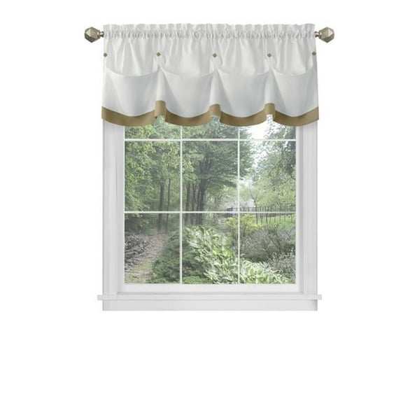 58 x 14 in. Lana Window Curtain Valance, Tan