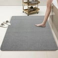 thumbnail image 1 of 58 x 32 Extra Large Shower Mat for Shower Stall Tub, Non Slip Bath Mat Bathroom Accessories, PVC Loofah Mats for Shower and Bathroom, Quick Drying, (Grey, 58"x32"), 1 of 8