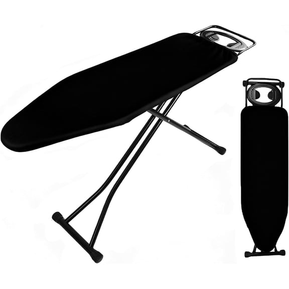 58"x15" Ironing Board Full Size, Heat Resistant Cover Wide Iron Board with Steam Rest, Ultra Thick Padding, Height Adjustable Heavy Sturdy Metal Frame Ironing Stand,Non-Slip Foldable